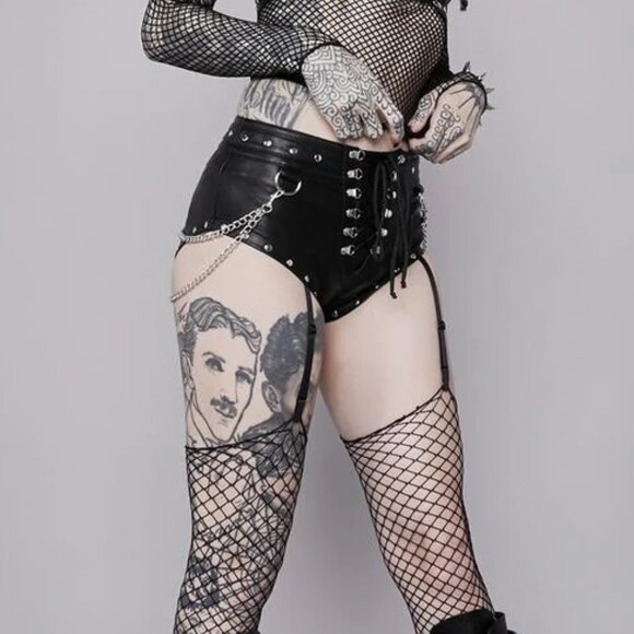 Widow Dolls Kill Minutes To Midnight Biker Shorts Black Small - Picture 3 of 8